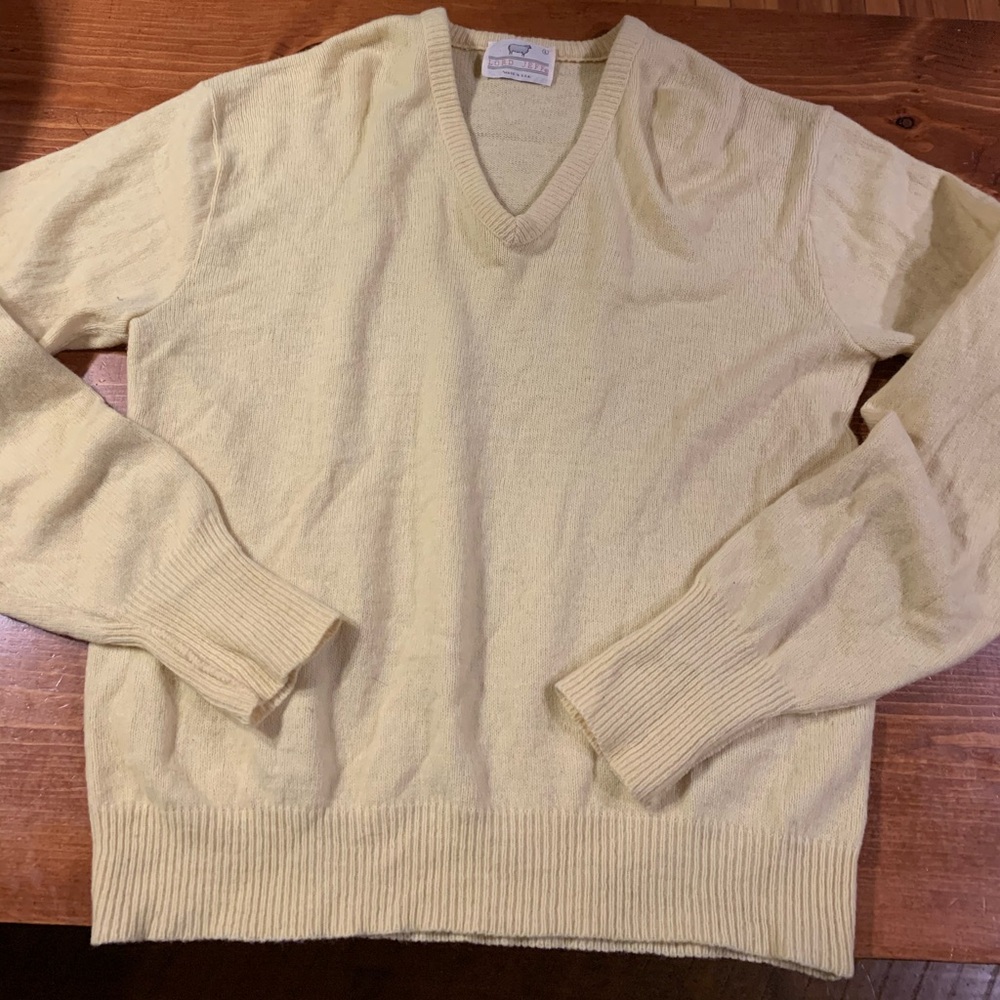Lord Jeff wool sweater size Large yellow